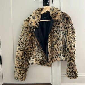 Joe’s Jeans faux fur leopard print jacket